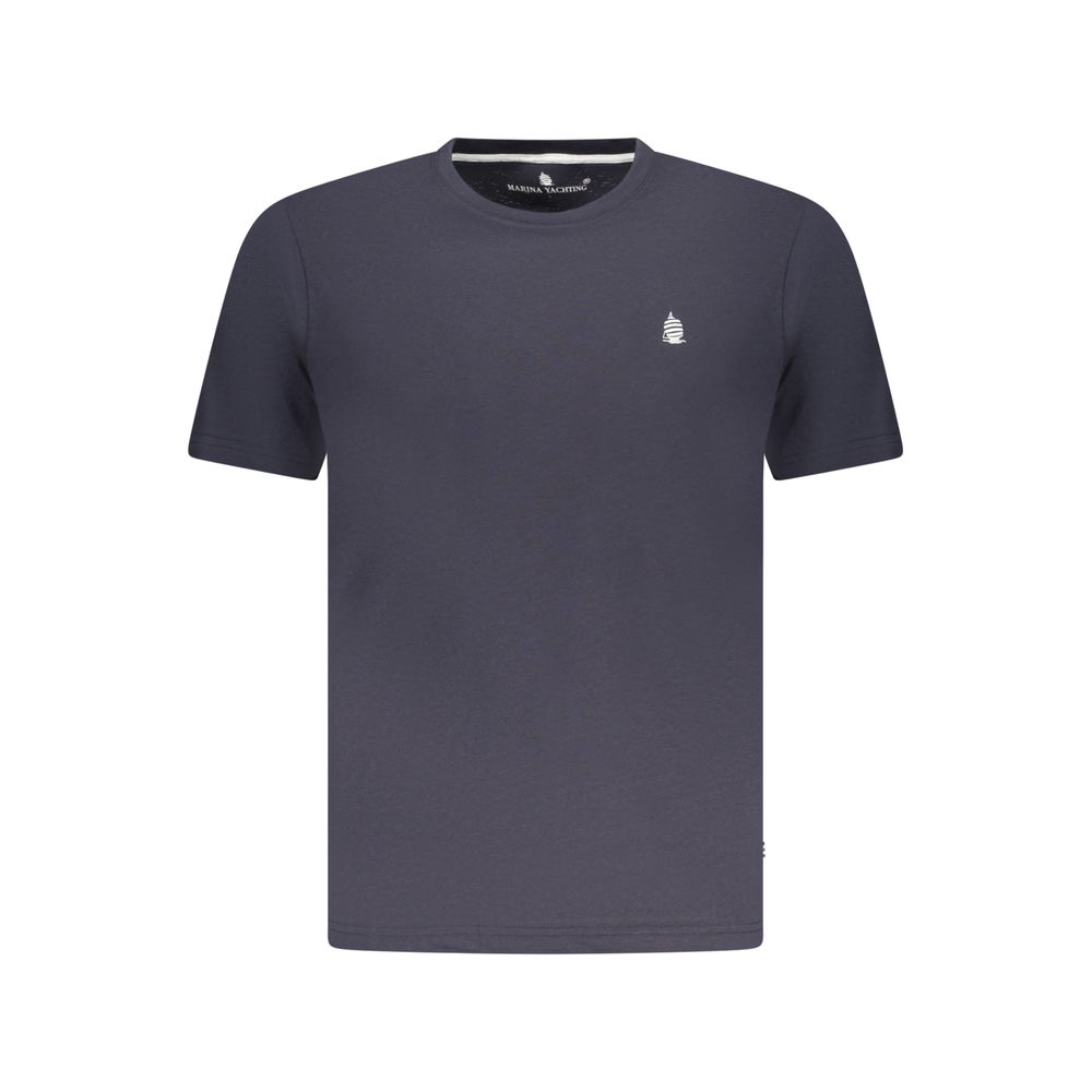 Blue Cotton Men T-Shirt