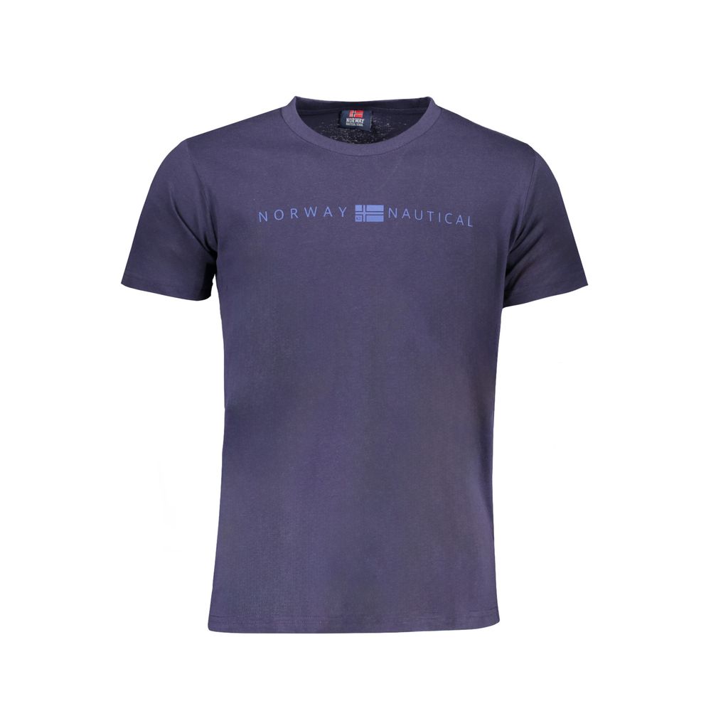 Blue Cotton Men T-Shirt