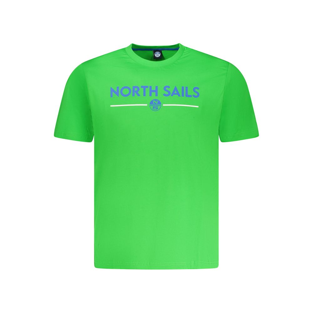 Green Cotton Men T-Shirt