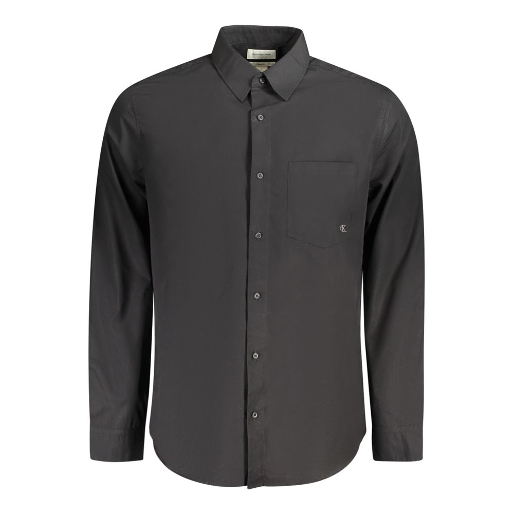 Black Cotton Men's Shirt