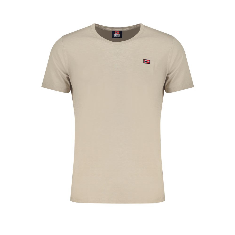 Beige Cotton Men's T-Shirt