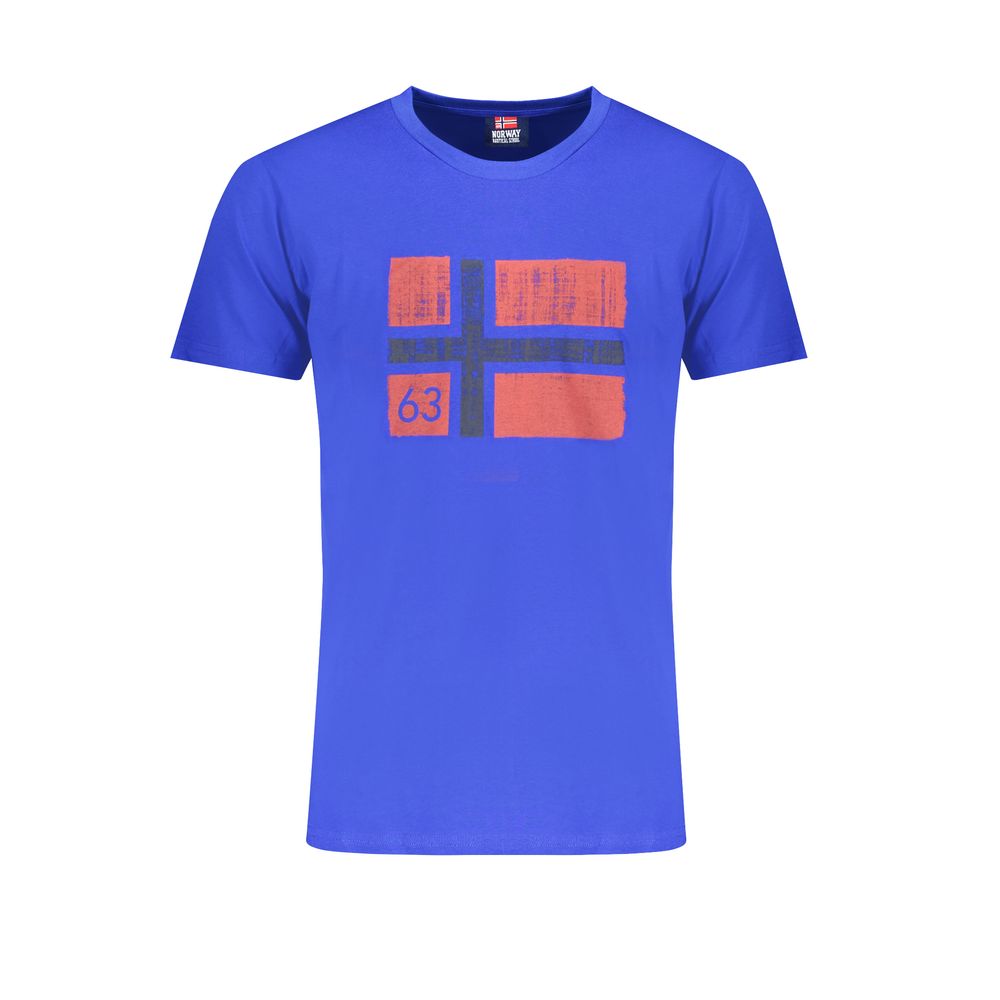 Blu Cotton Men T-Shirt