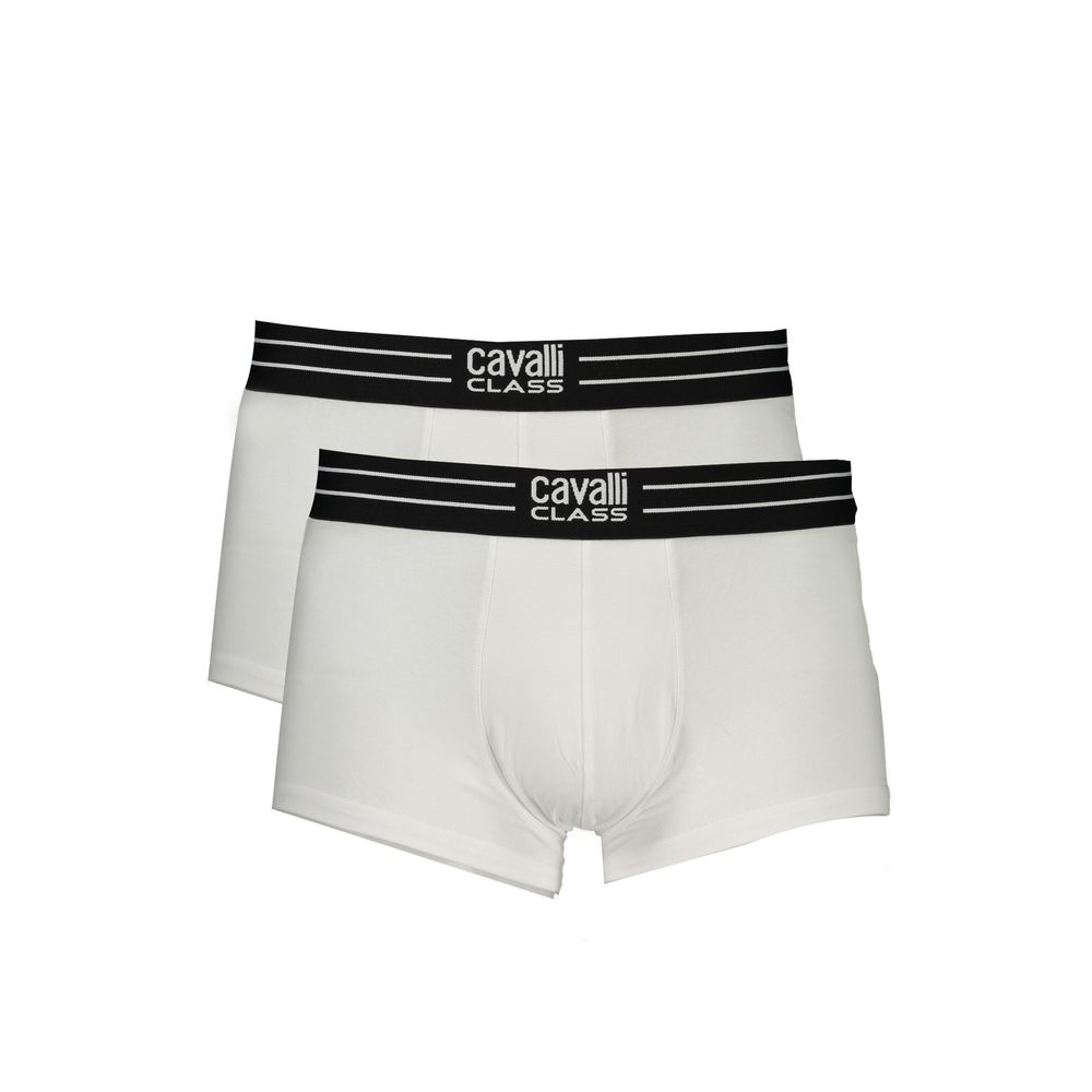 White Cotton Men's Boxer Briefs