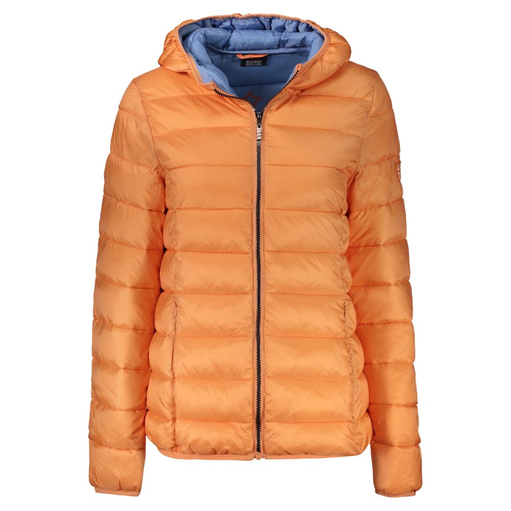 Orange Polyamide Women Jacket