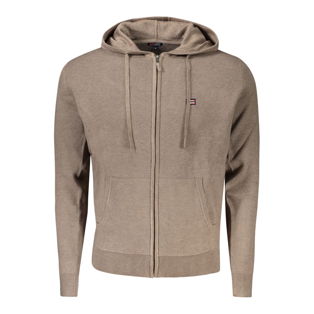 Marrone Poliammide Men's Cardigan