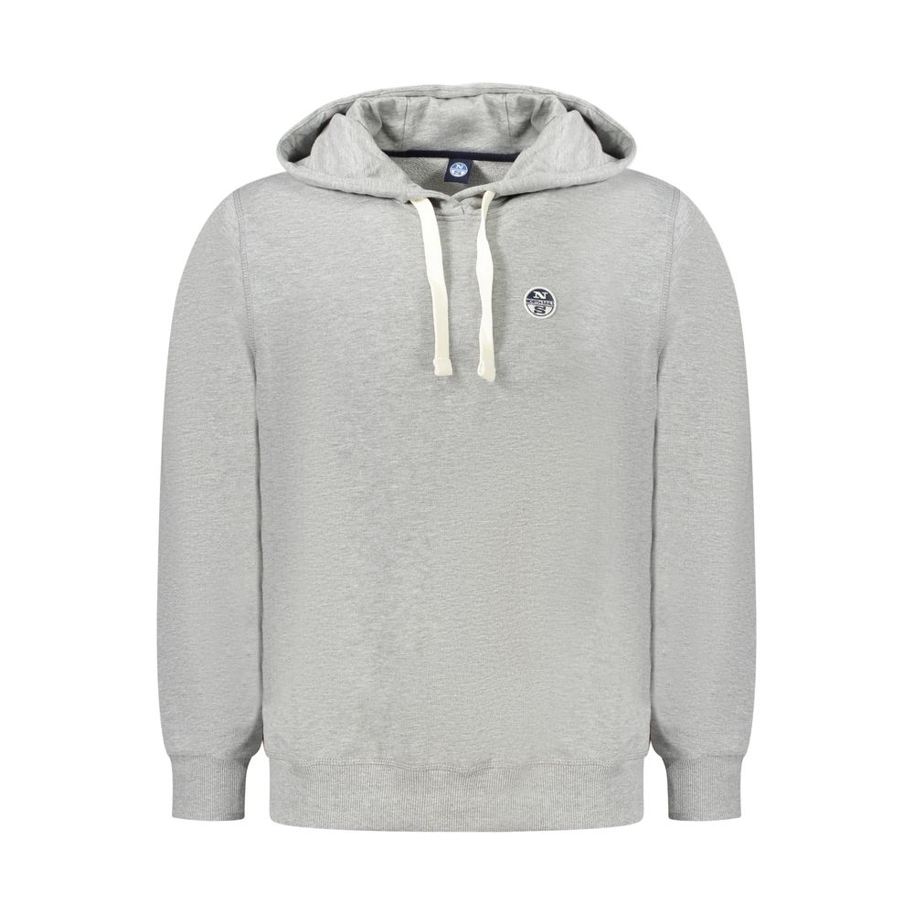 Gray Cotton Mens Sweater Hoodie