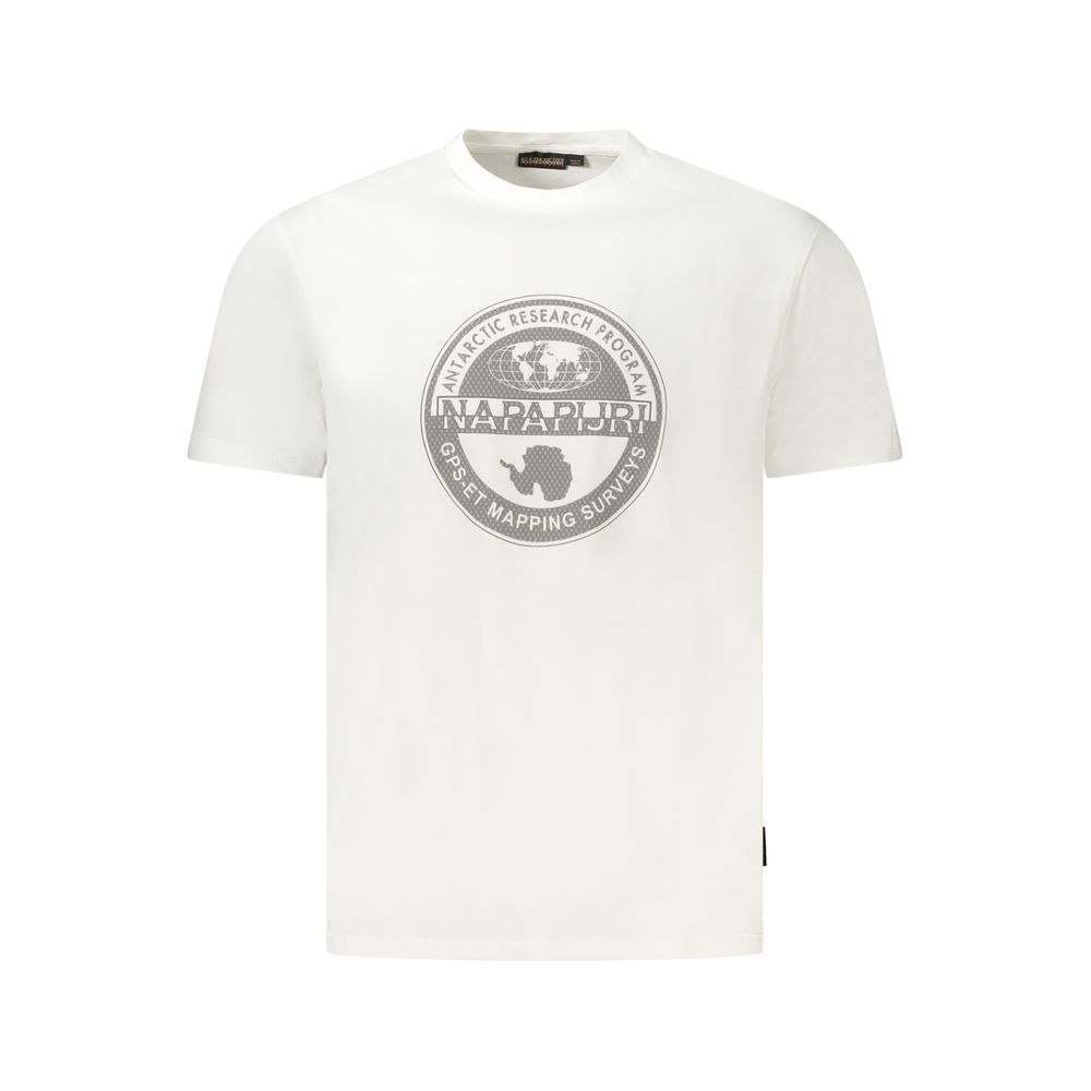 White Cotton Men T-Shirt
