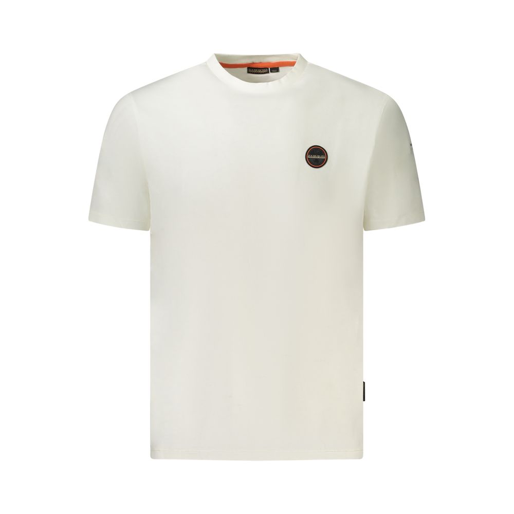 White Cotton Men T-Shirt