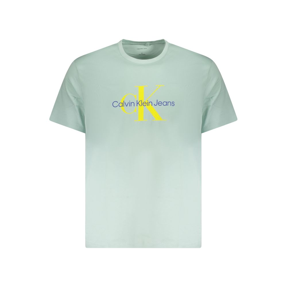 Green Cotton Men T-Shirt