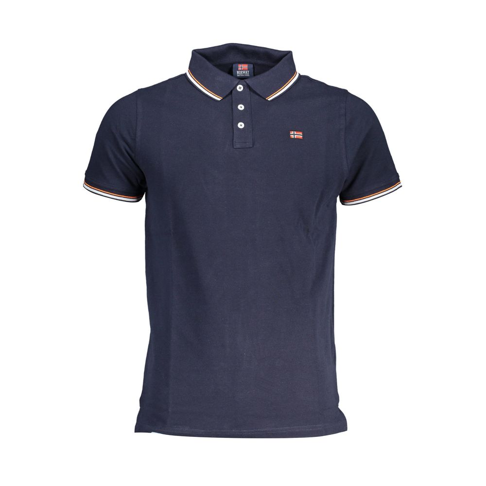 Navy Cotton Men Polo