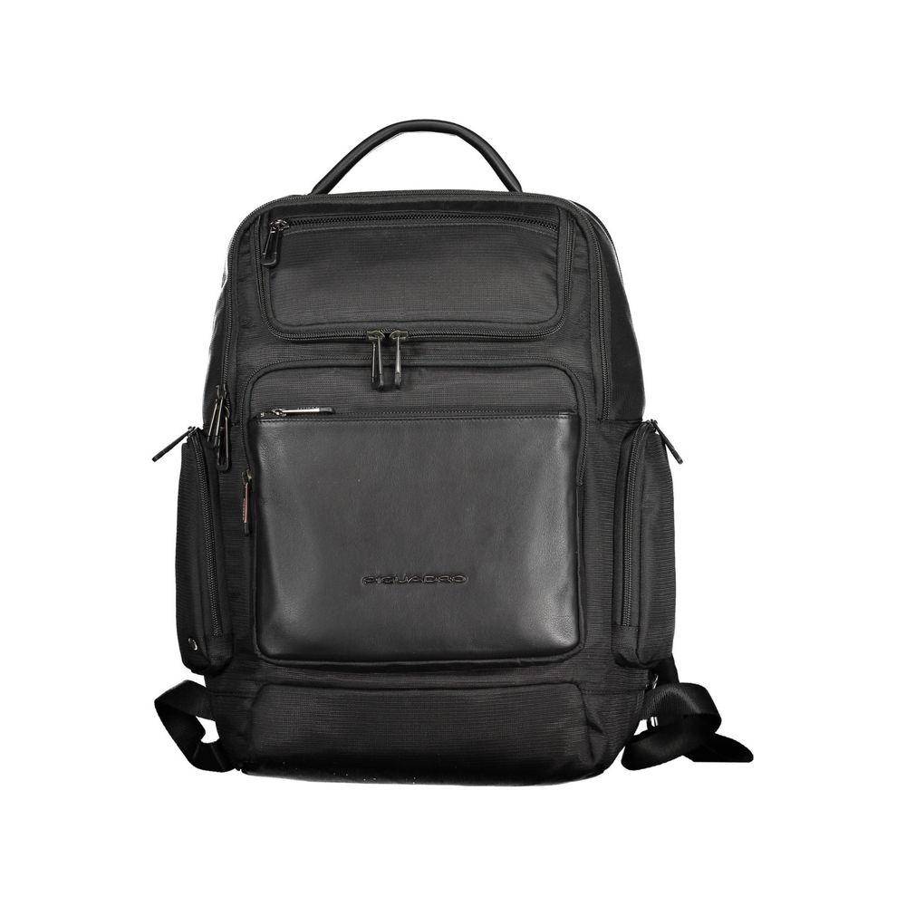 Piquadro Black Recycled Polyethylene Men Men's Backpack
