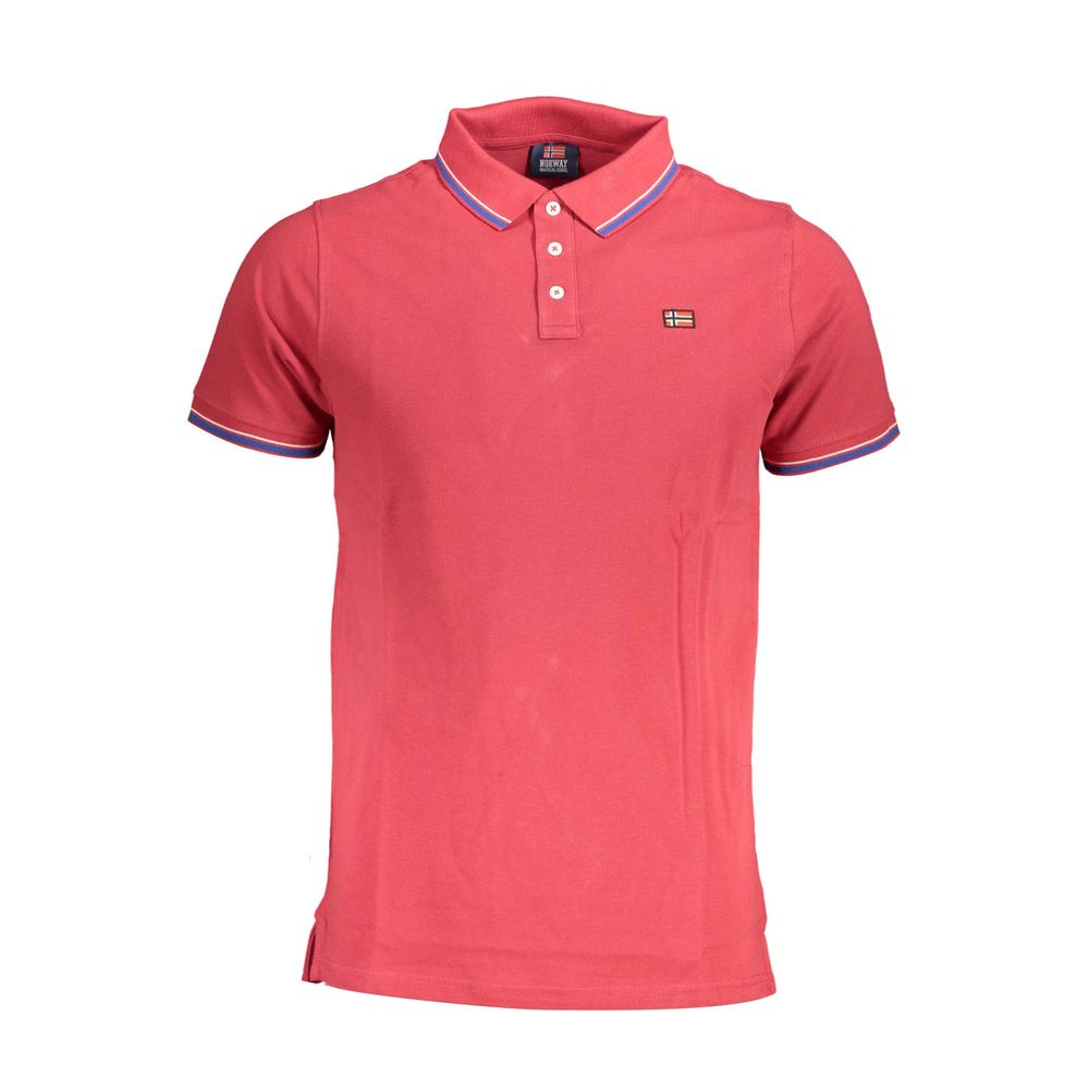 Red Cotton Men Polo