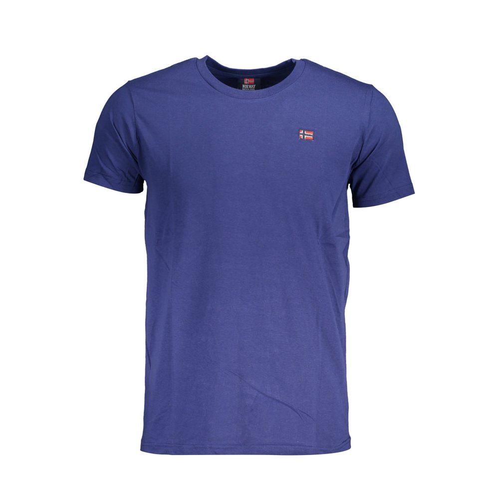 Blu Cotton Men T-Shirt