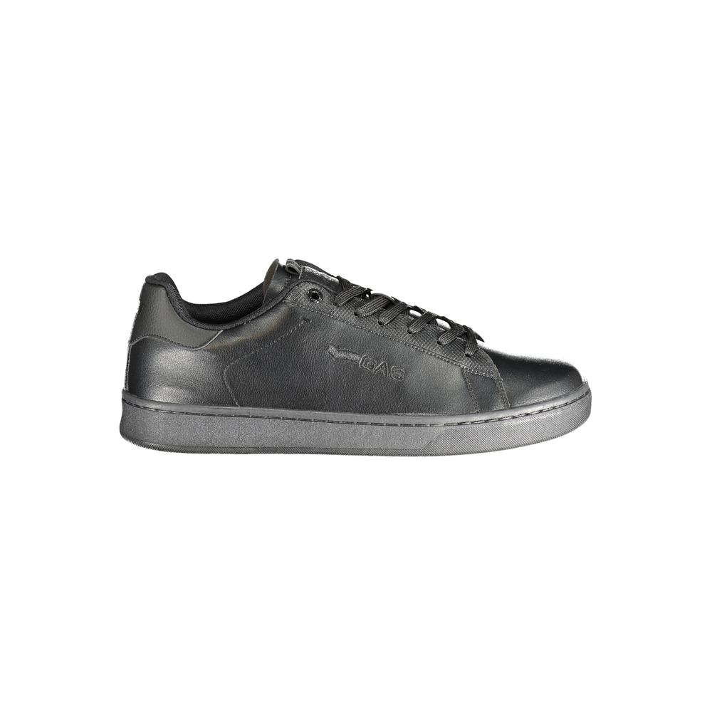 Black Polyester Men Sneaker