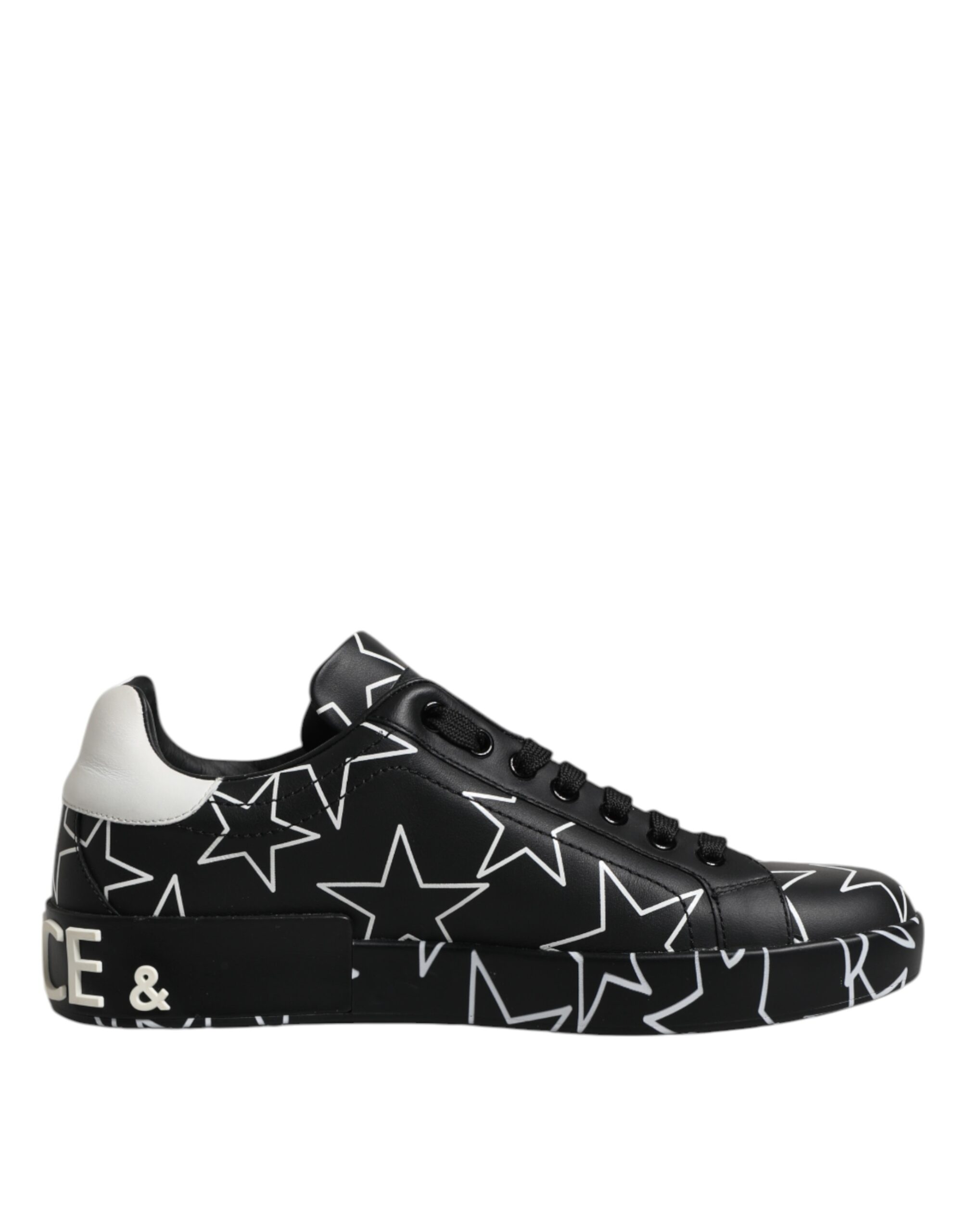 Black White Stars Low Top Men Sneakers Shoes