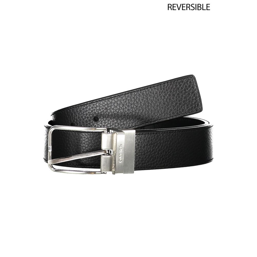 Black Polyester Men Belt