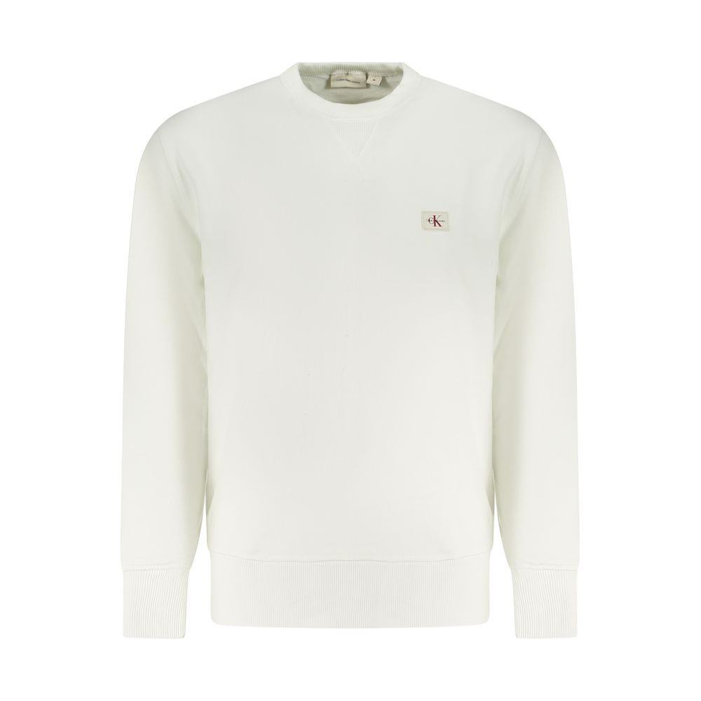 White Cotton Men Sweatshirt