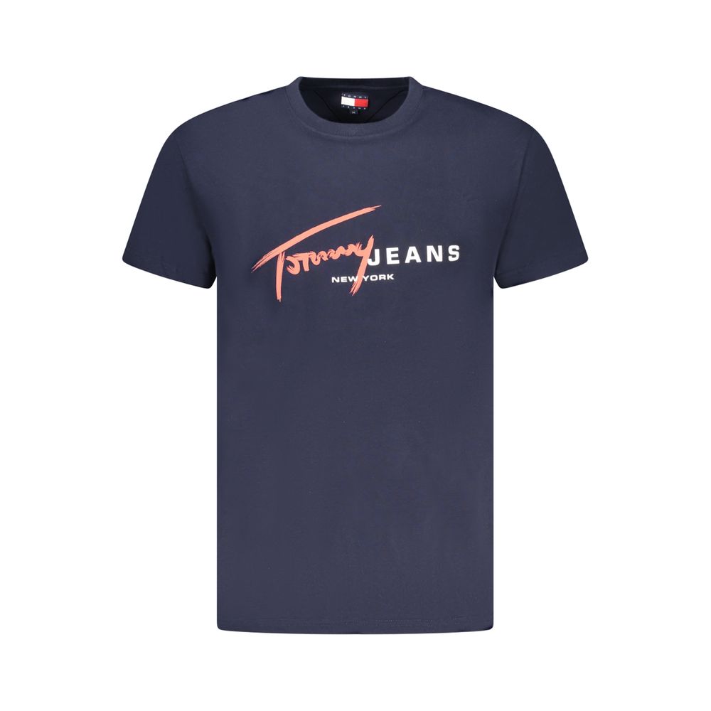 Blue Cotton Men T-Shirt