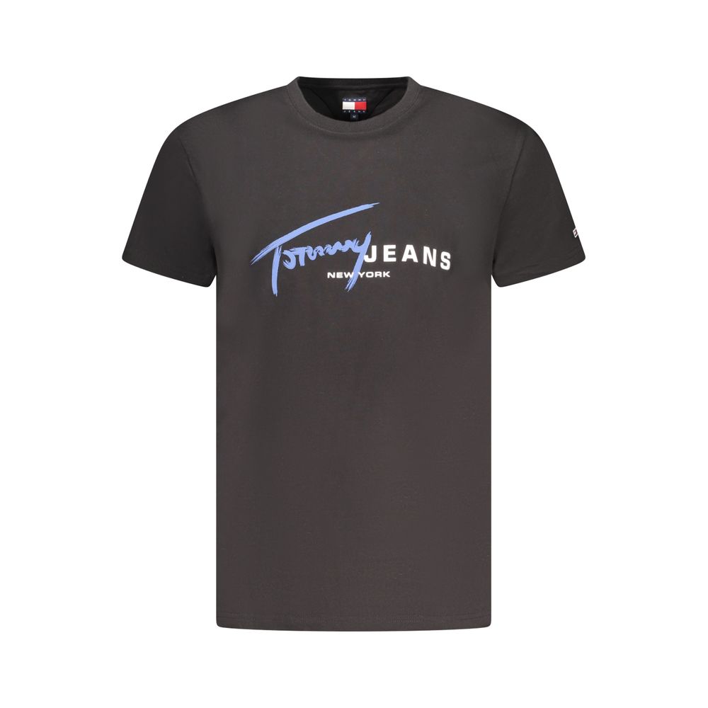 Black Cotton Men T-Shirt