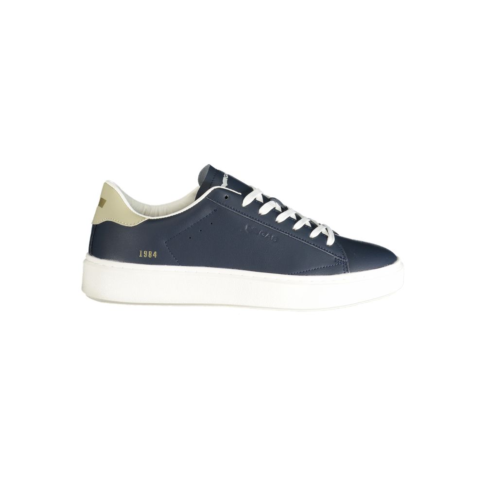 Blue Polyester Men Sneaker