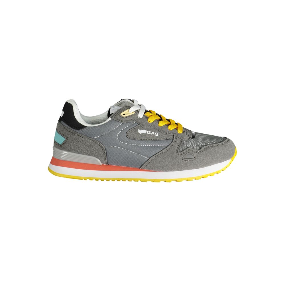 Gray Polyester Men Sneaker
