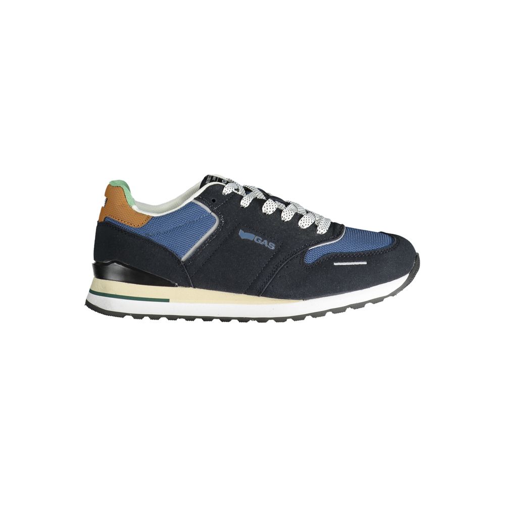Blue Polyester Men Sneaker