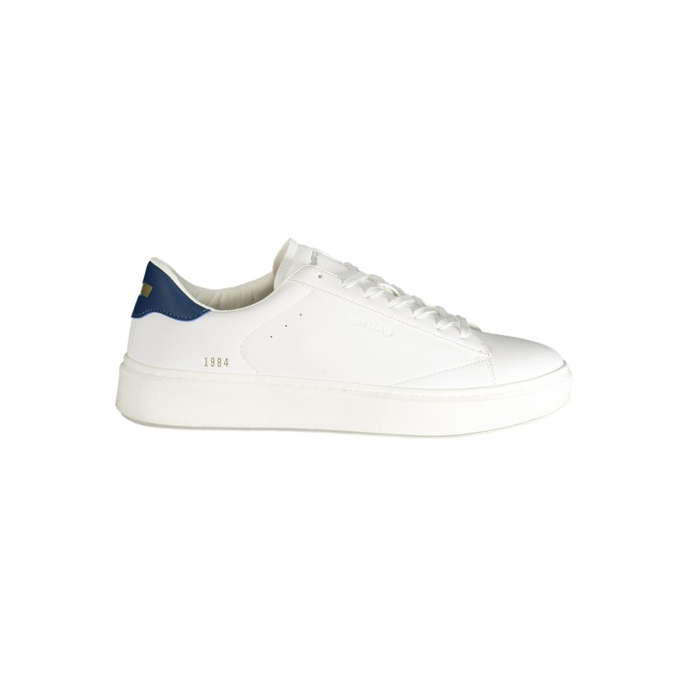 White Polyester Men Sneaker