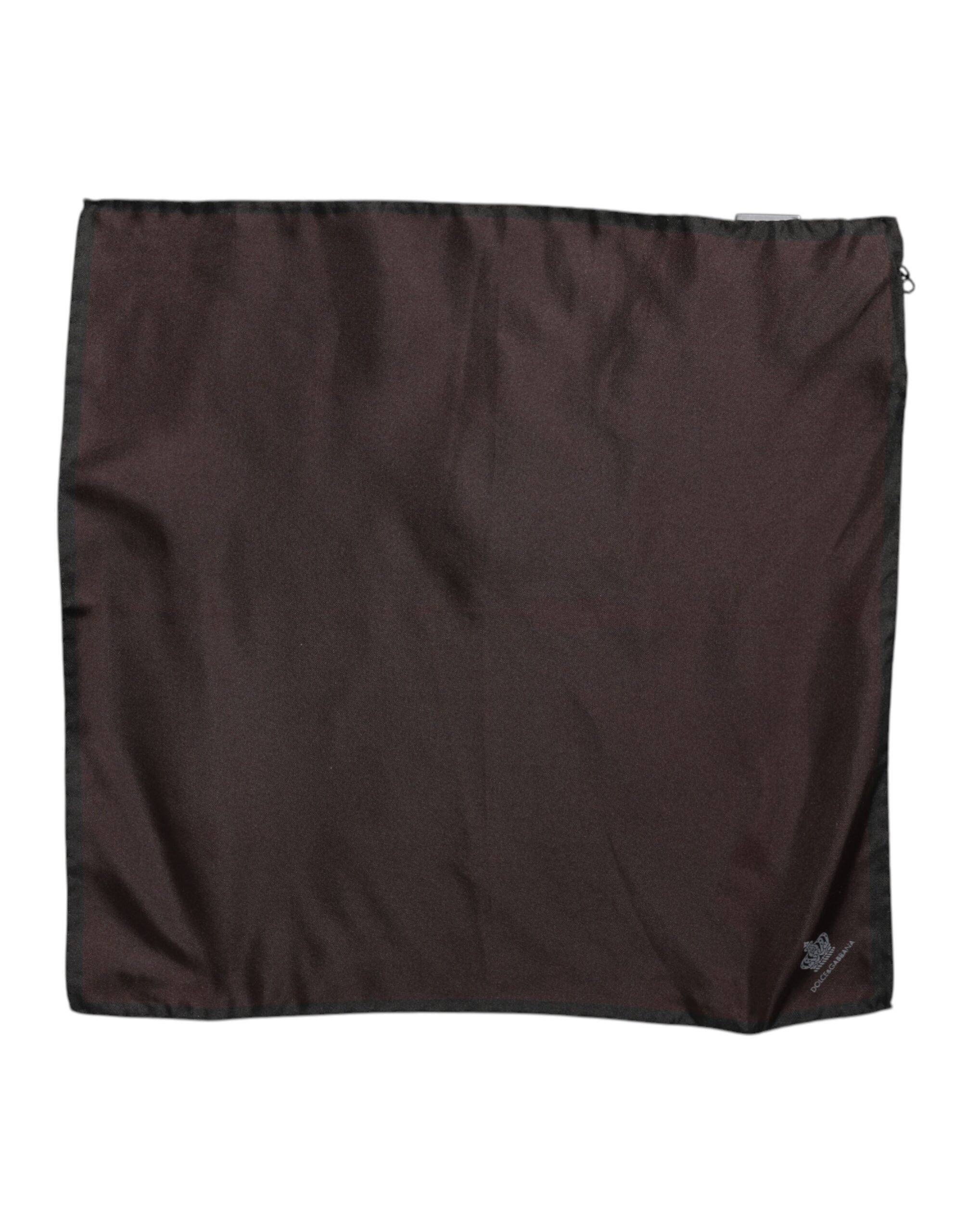 Brown DG Crown Silk Square Men Foulard Scarf