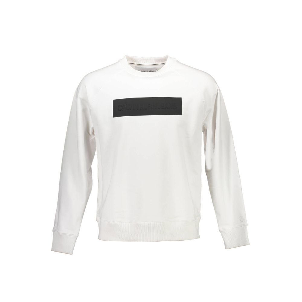 White Cotton Unisex Sweatshirt