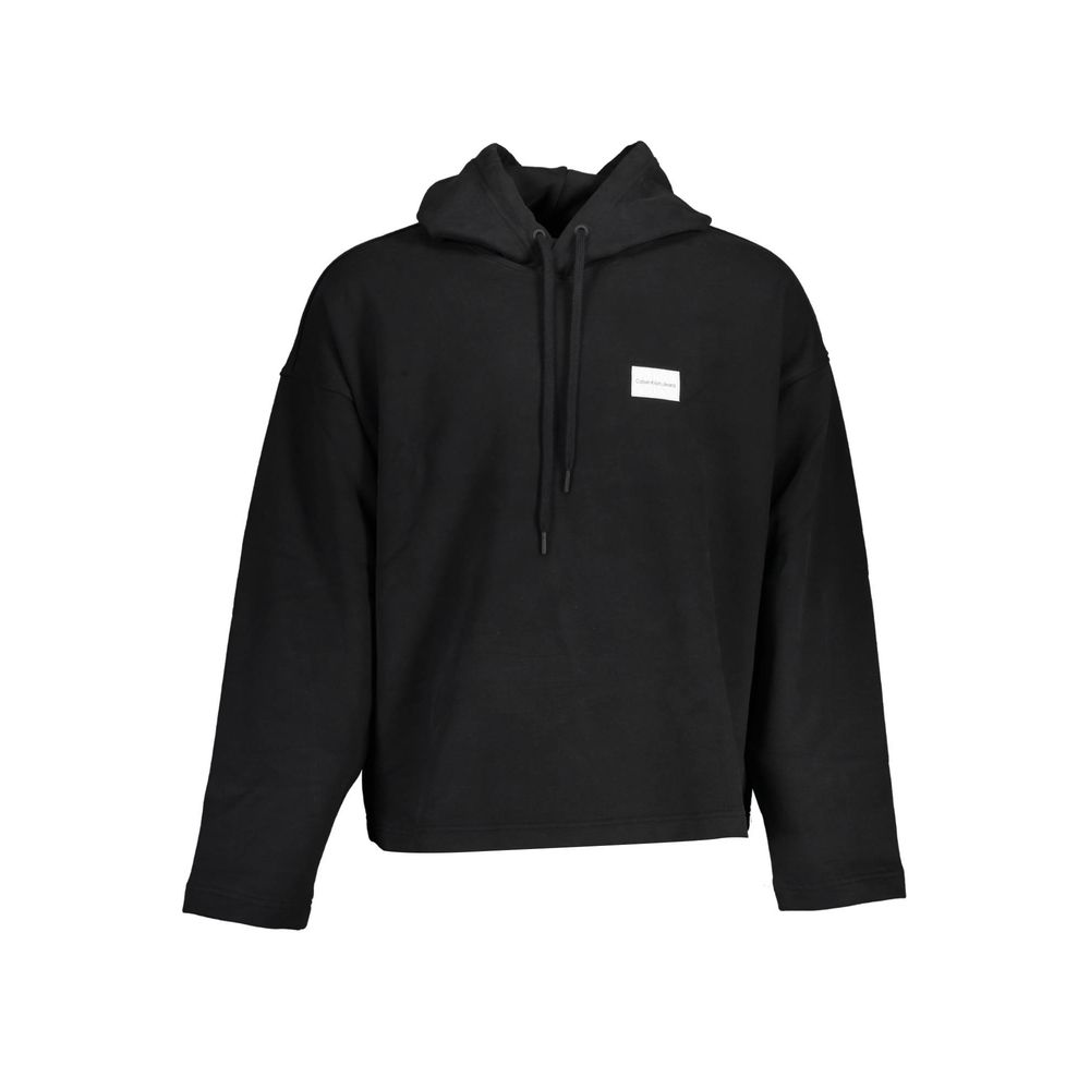Black Cotton Men Sweatshirt