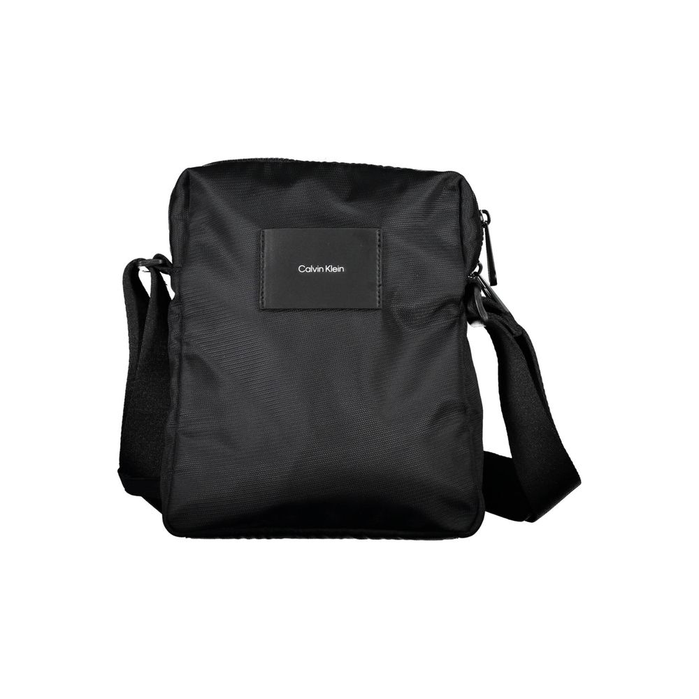 Black Polyester Men's Shoulder Bag