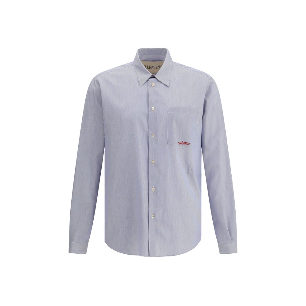 Blue Cotton Pattern Shirt