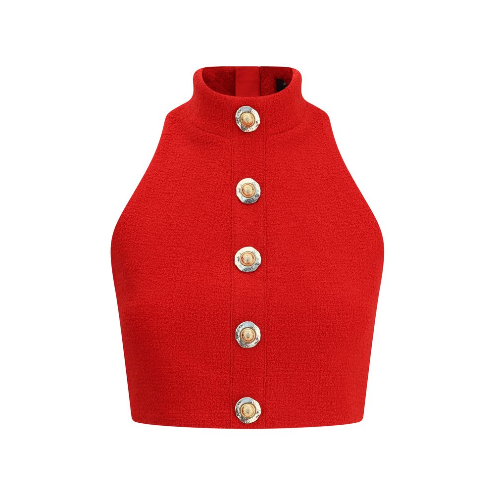 Bouclé wool crop Top