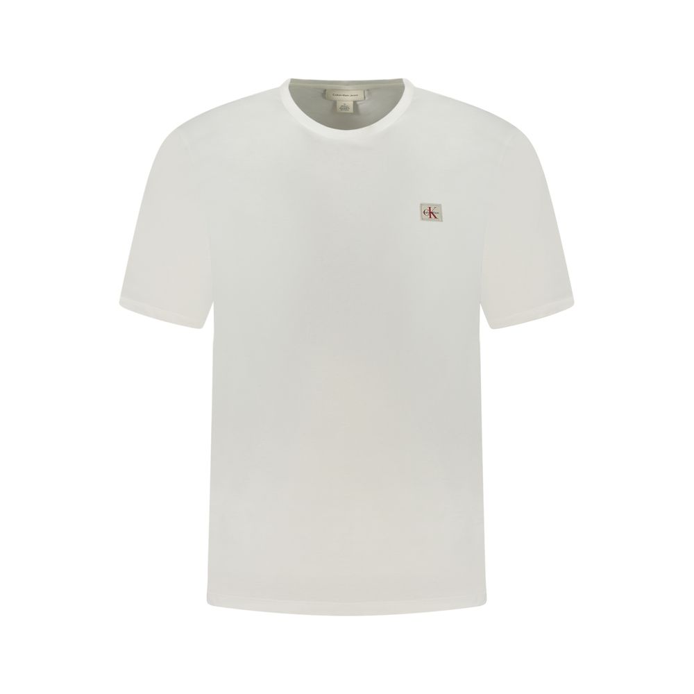 White Cotton Men T-Shirt