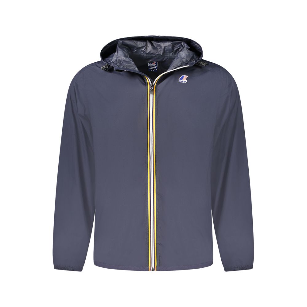 Blue Polyamide Men's Waterproof Jacket