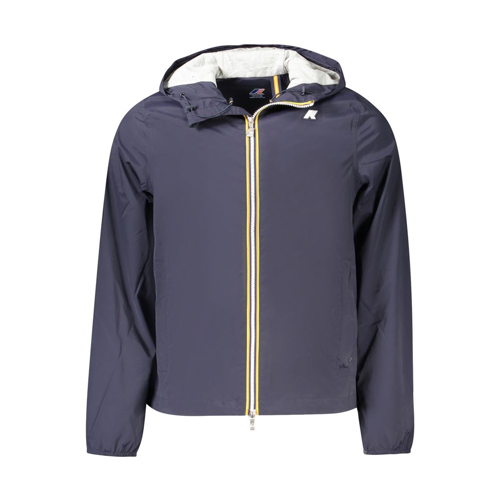 Blue Nylon Men Jacket