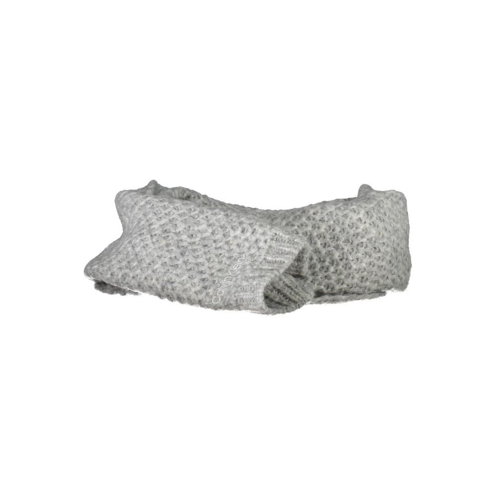 Gray Alpaca Wool Scarf