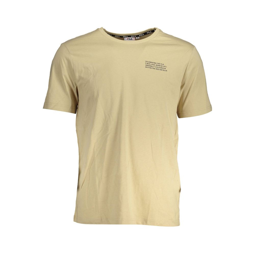 Beige Cotton Mens T-Shirt