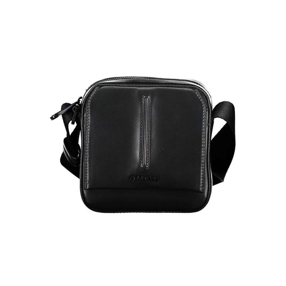Black Polyester Men's Shoulder Bag