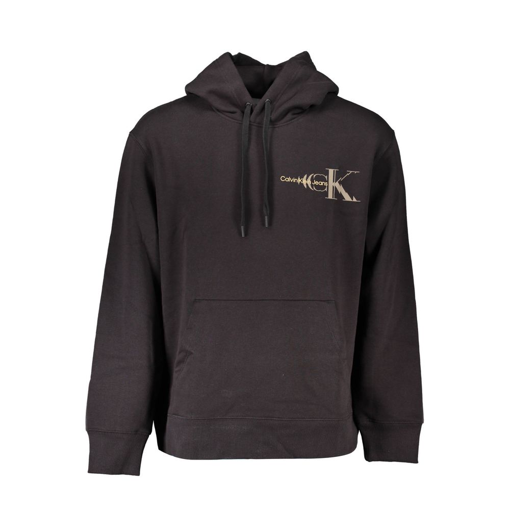 Black Cotton Men's Hoodie