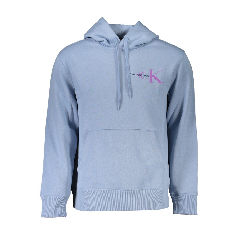 Blue Cotton Men Sweater