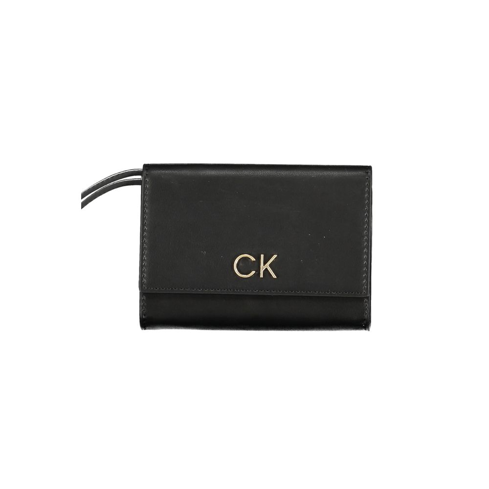 Black Polyester Women Wallet