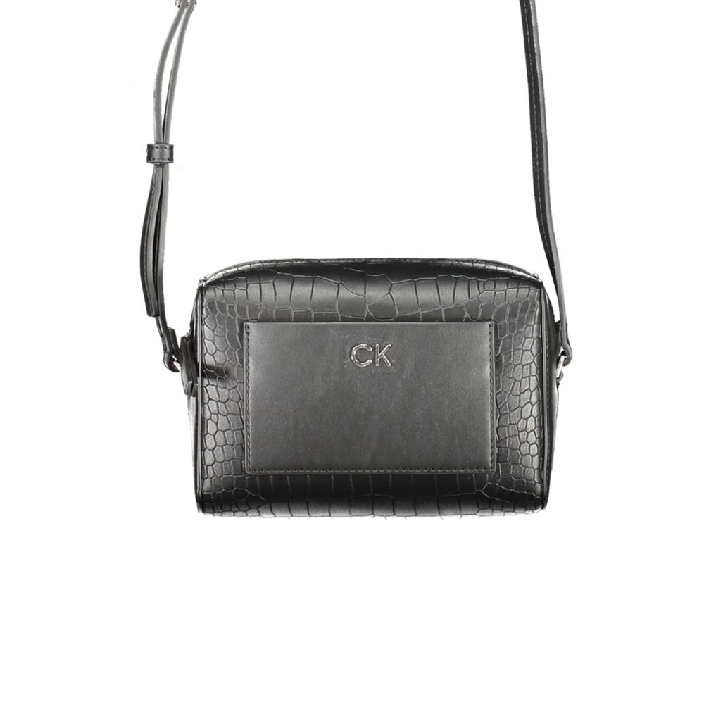 Black Polyester Women Shoulder Bag