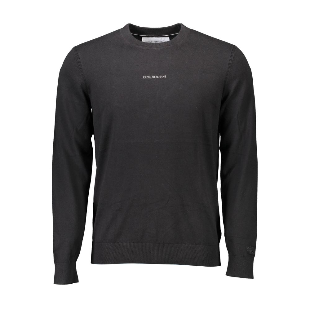 Black Cotton Men's Sweater