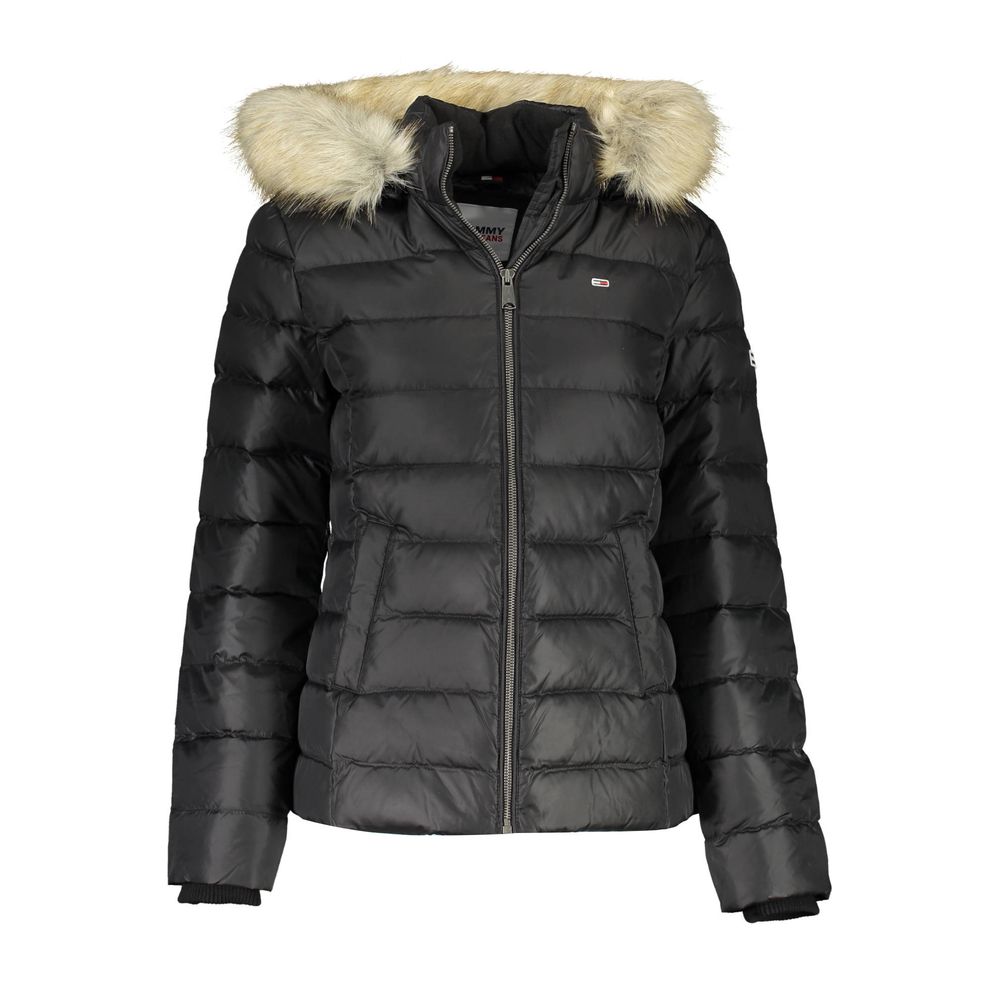 Black Polyester Jackets & Coat