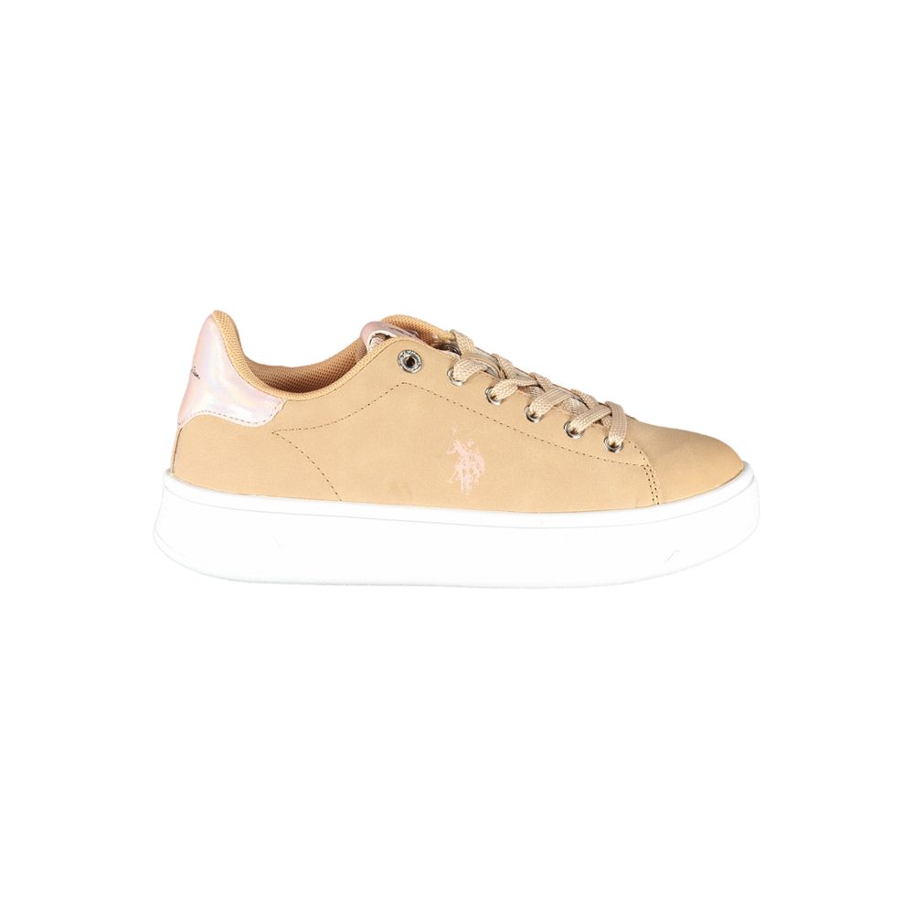 Beige Polyester Sneaker