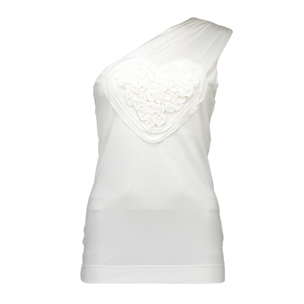 White Elastane Tops & T-Shirt