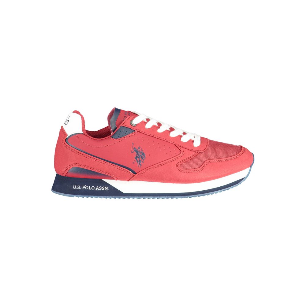 Red Polyester Sneaker