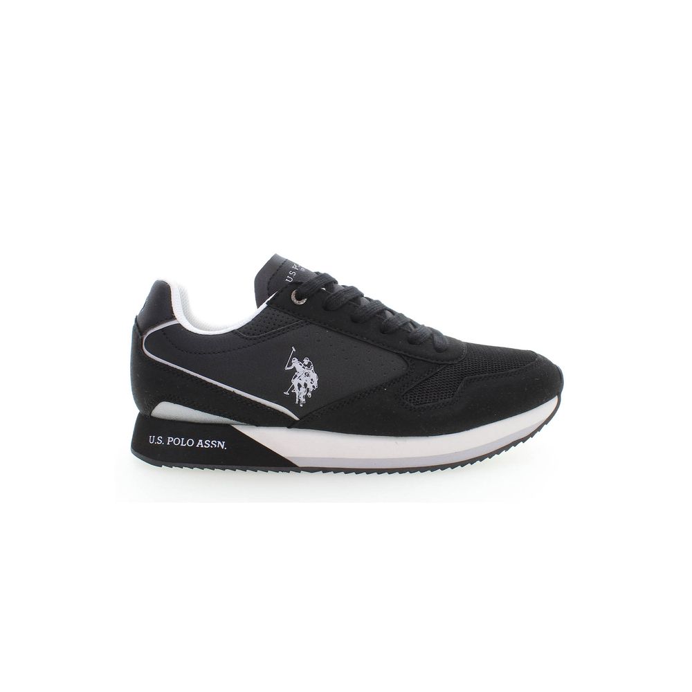 Black Polyester Sneaker