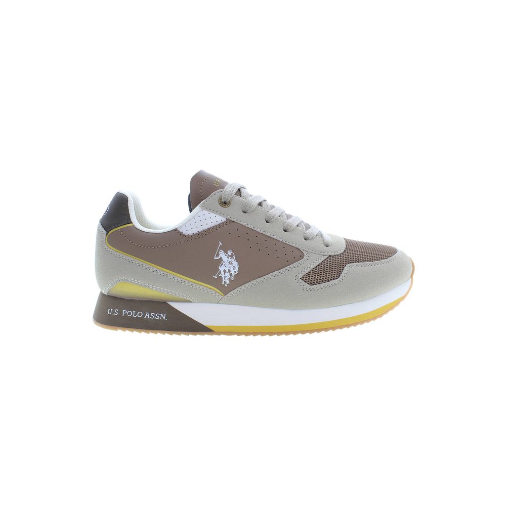 Beige Polyester Sneaker